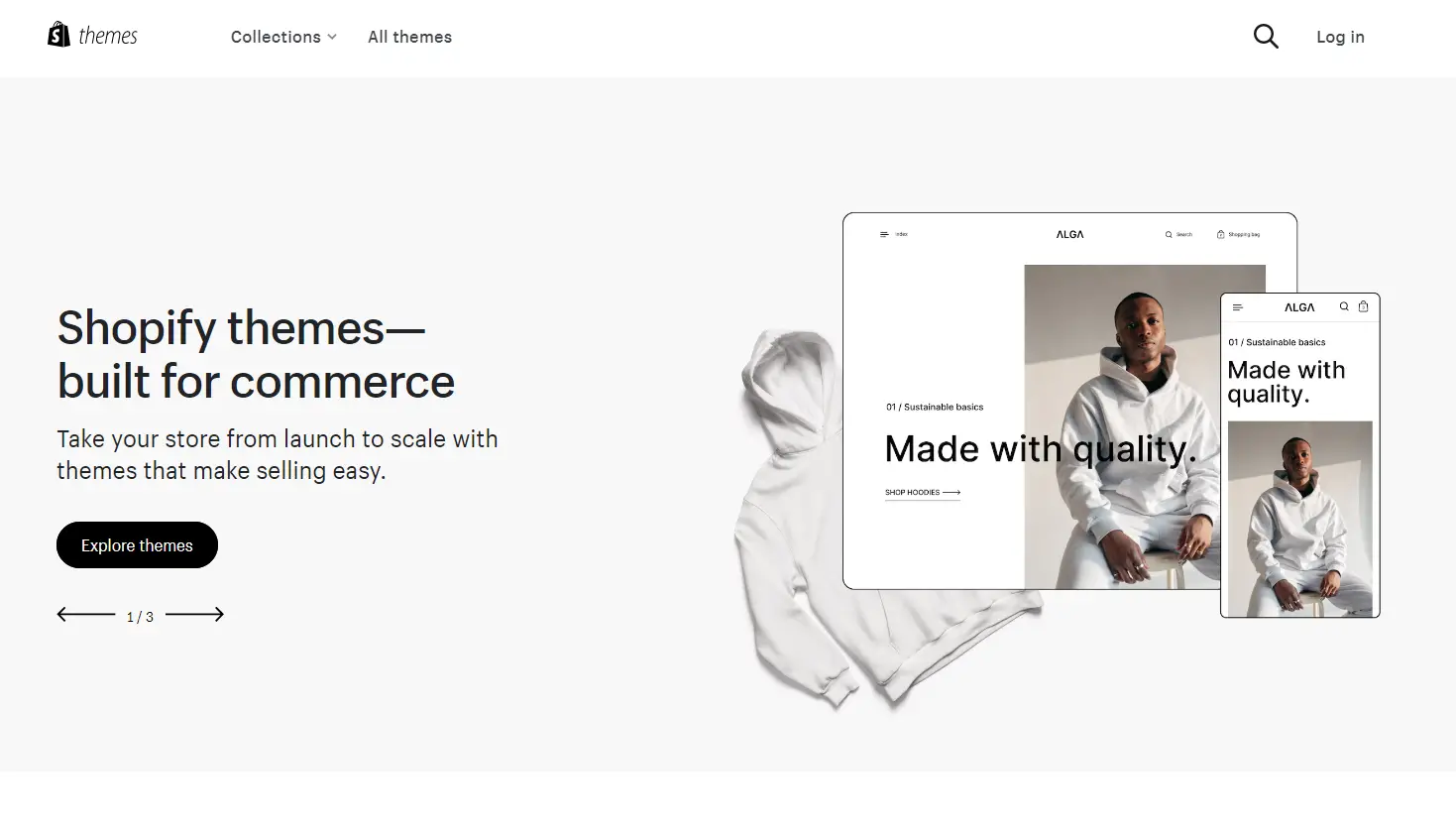 Shopify Themes Store Homepage